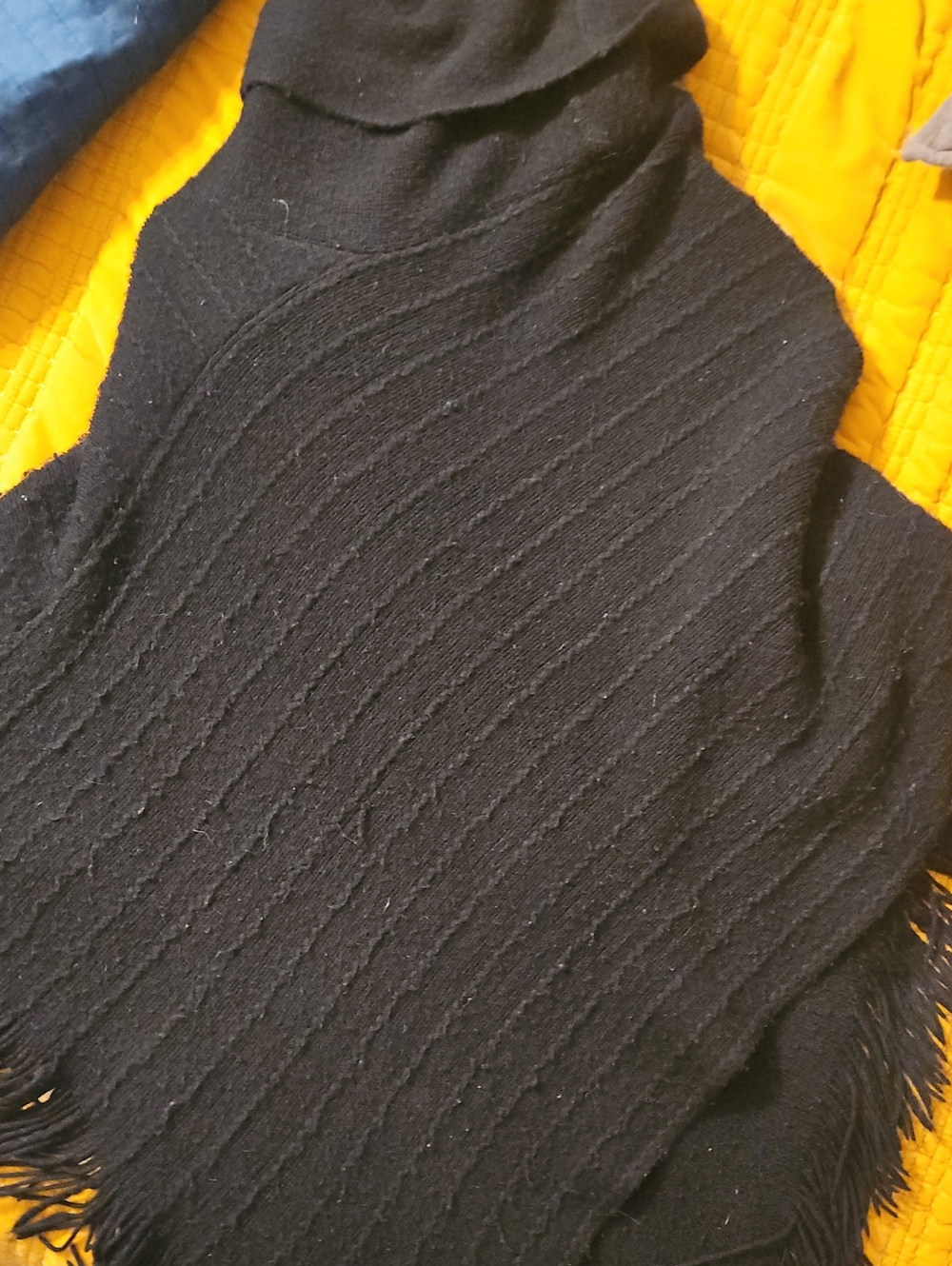 BCBGMaxAzria Black Knit Turtleneck Poncho S/M.